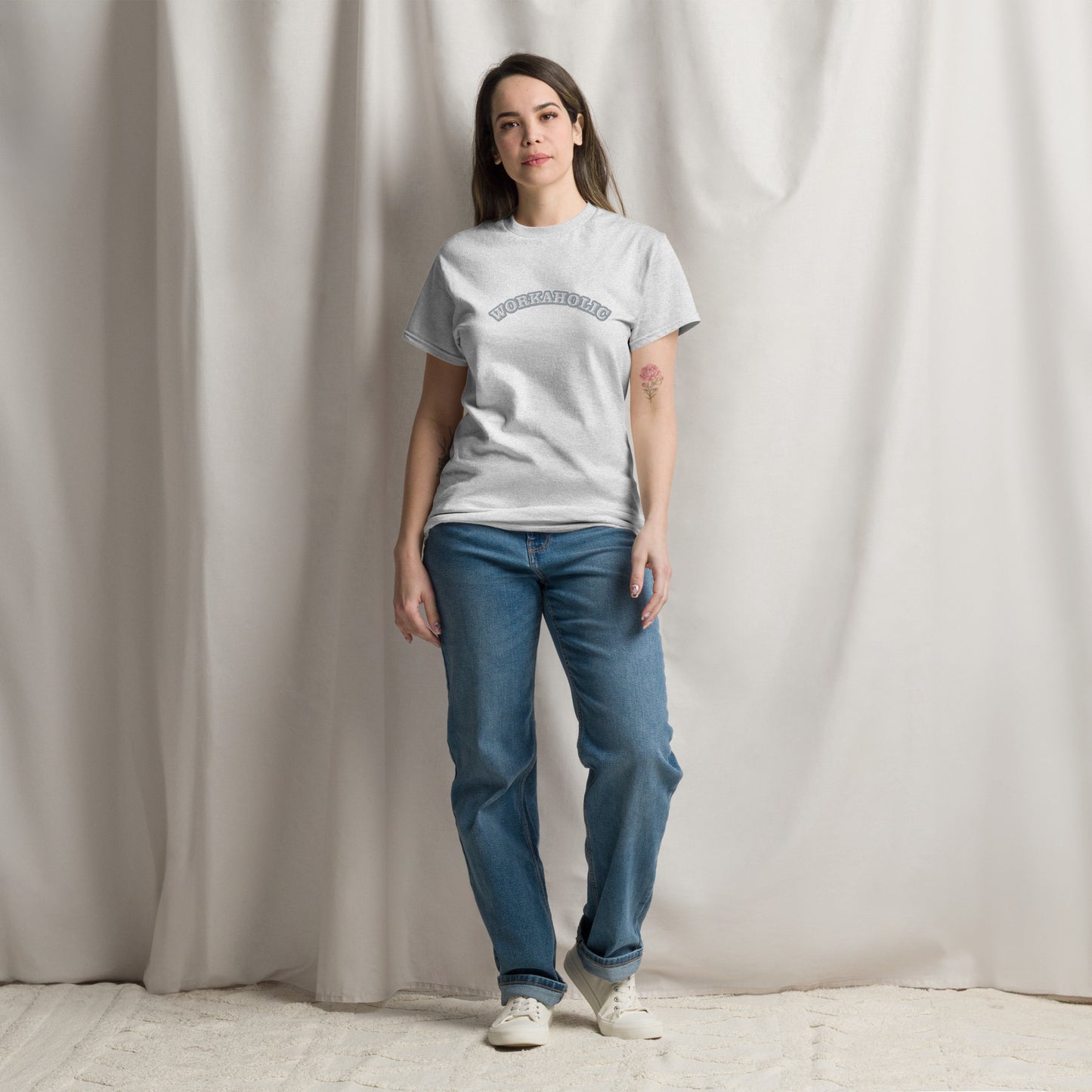 Workaholic Embroidery T-shirt