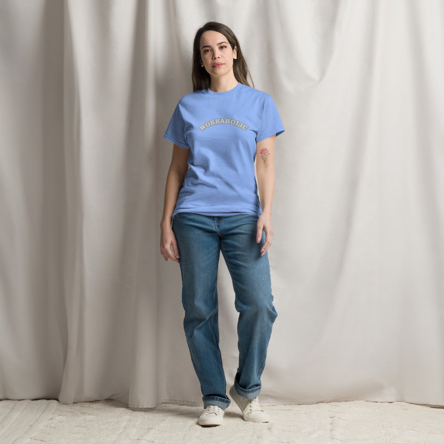 Workaholic Embroidery T-shirt