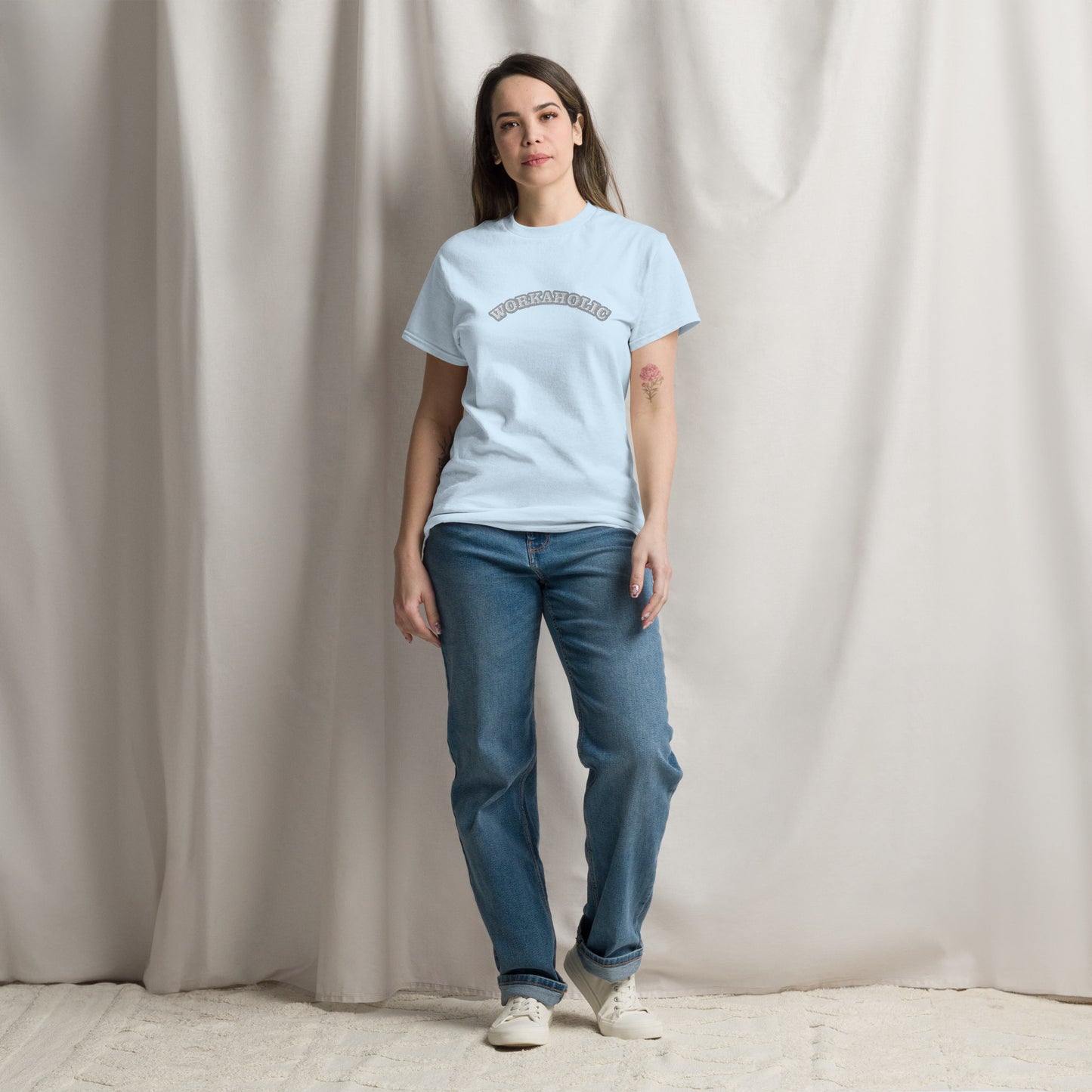 Workaholic Embroidery T-shirt