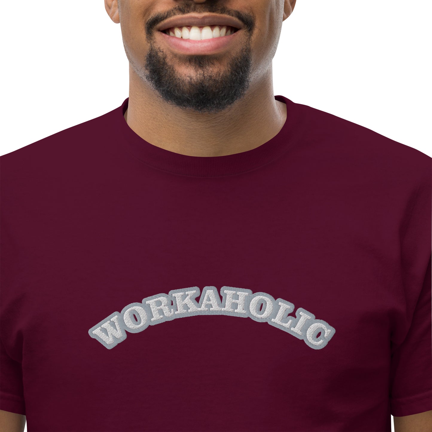 Workaholic Embroidery T-shirt