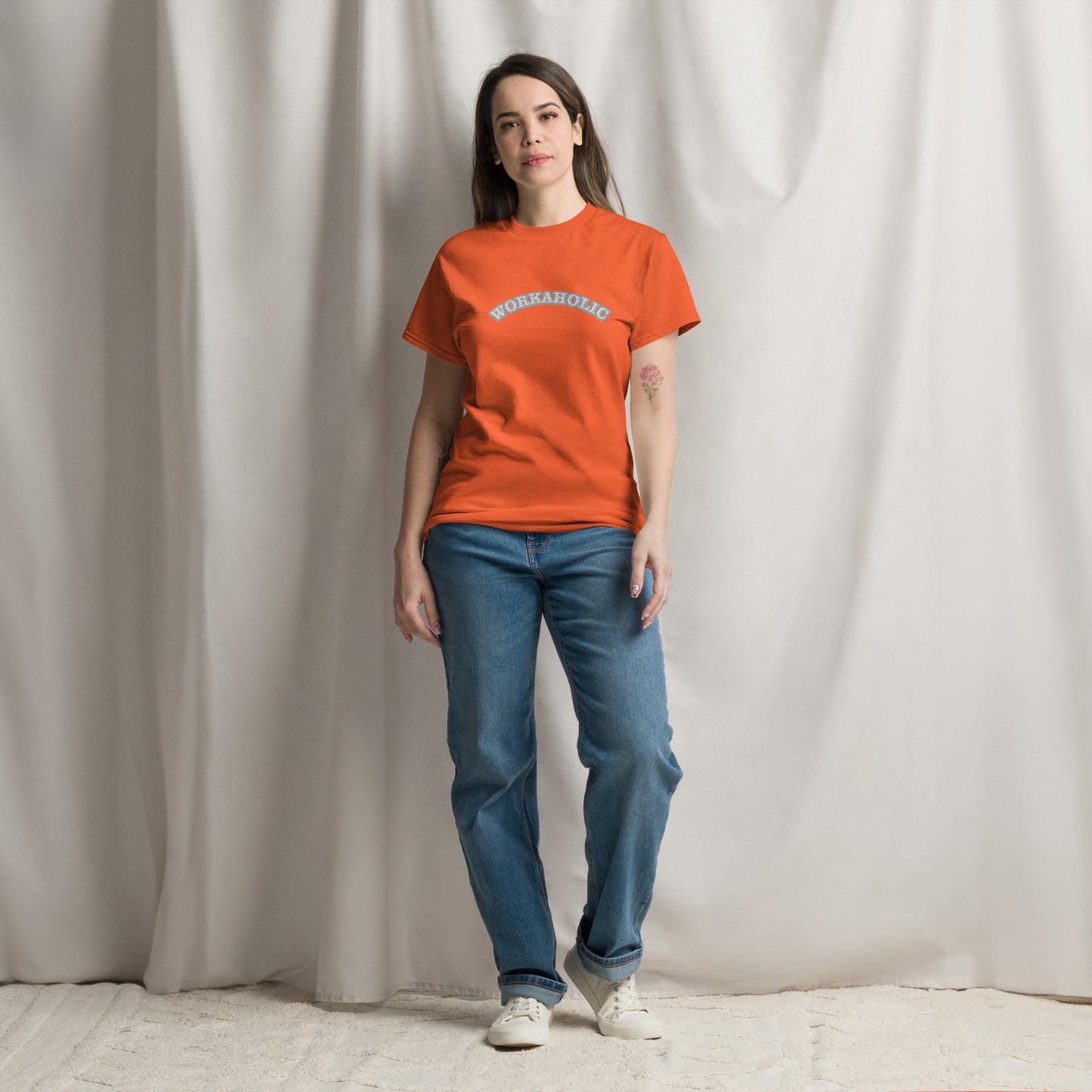 Workaholic Embroidery T-shirt