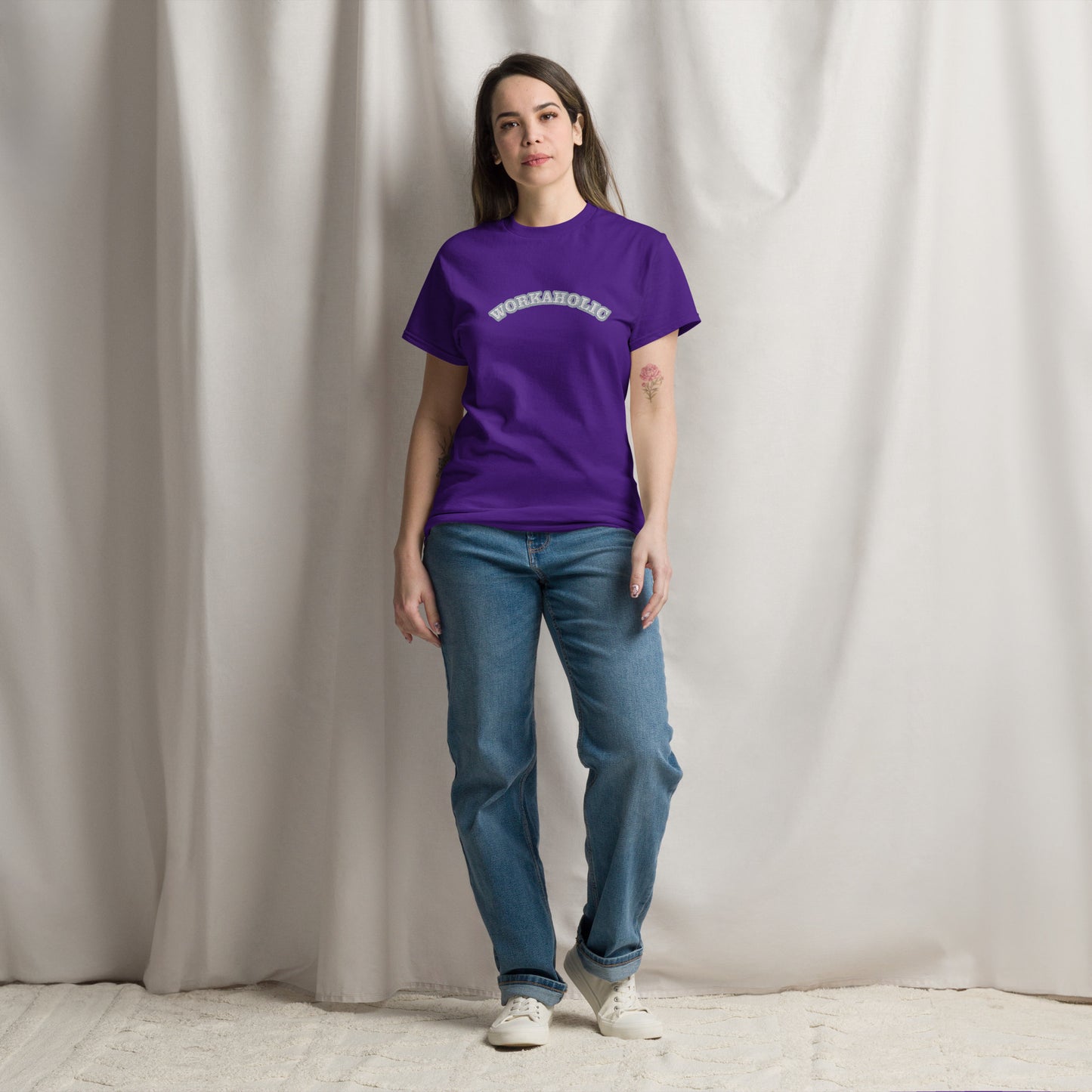 Workaholic Embroidery T-shirt