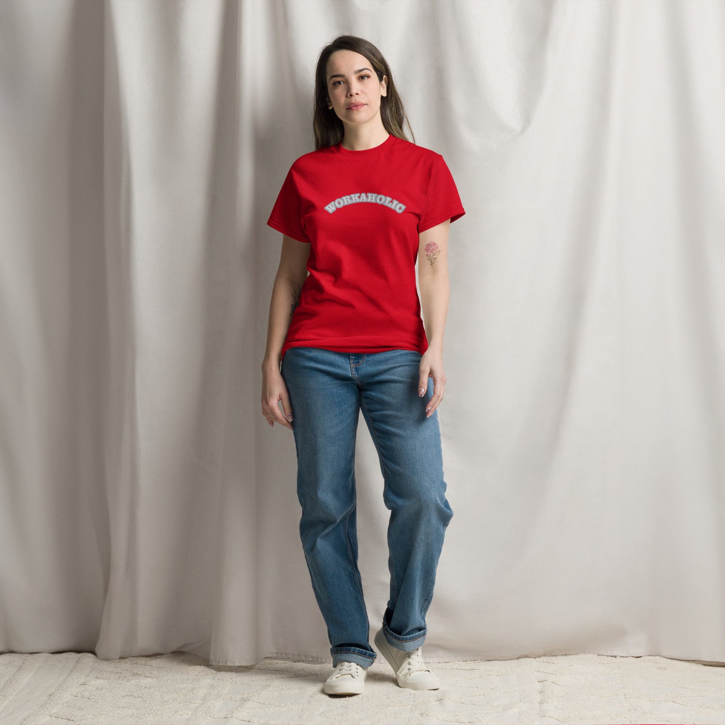 Workaholic Embroidery T-shirt