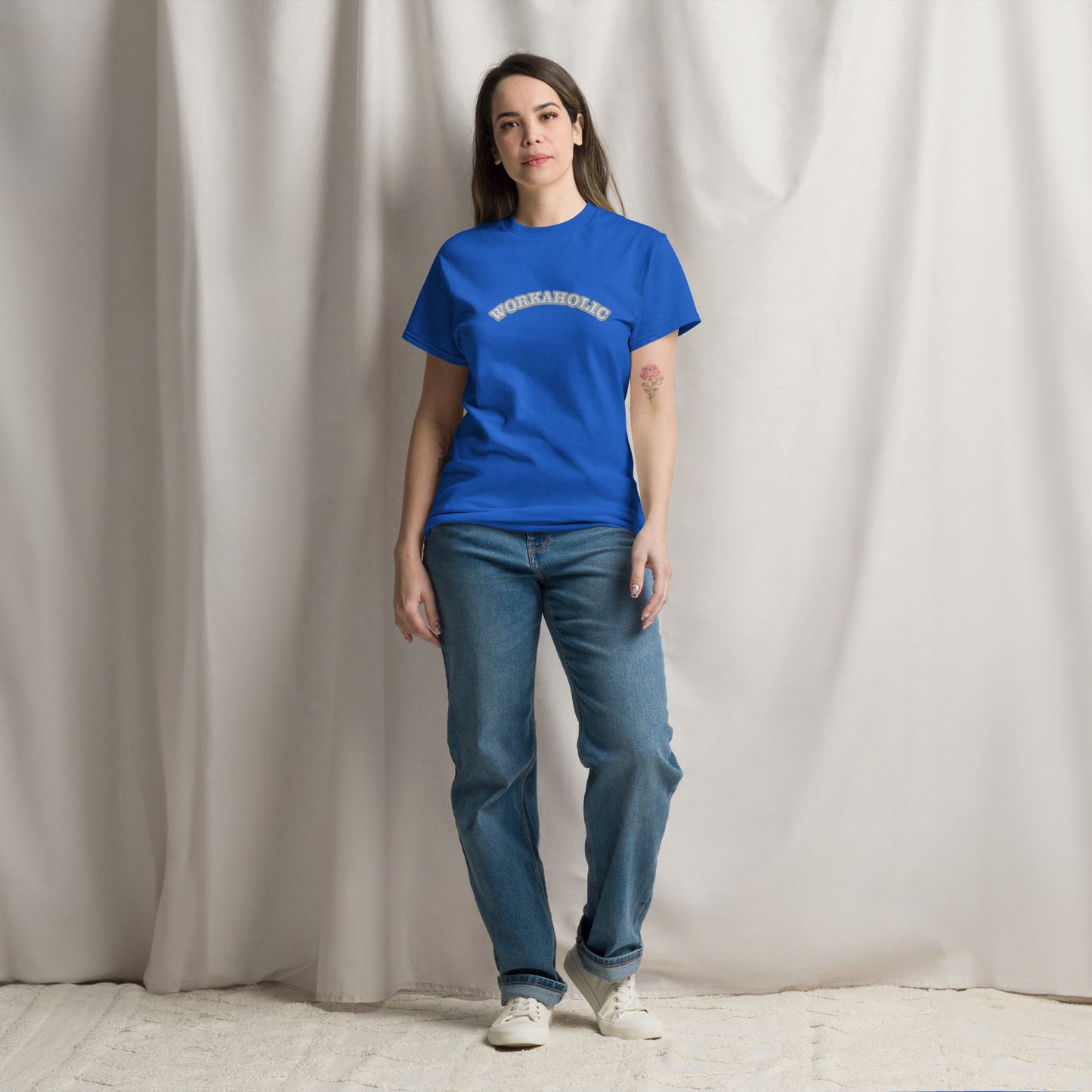 Workaholic Embroidery T-shirt